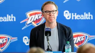 Thunder reshapes roster with Lu Dort trade in 3-team deal, Presti previews offseason