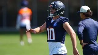 Broncos QB Bo Nix and Edge Rusher Nik Bonitto Clash in Training Camp Brawl