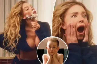 Sydney Sweeney Recreates 'Home Alone' Iconic Scenes for Syrn Holiday Launch