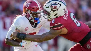 South Carolina Pass Rusher Dylan Stewart Suspended Indefinitely After On-Field Altercation