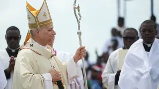 Pope Leo XIV arrives in Angola, urges peace as Trump debate is sidestepped