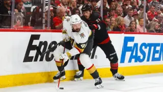 Canes storm back to 2-2 in Game 2 as McNabb injury rattles Vegas