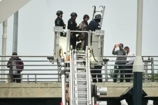 Six-day DC bridge protest ends as activist climbs down
