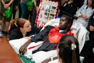 Hospital-Bed Graduation: Teen Beats Brain Infection to Earn Diploma