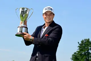 Hovland Edges Scheffler in Monday Playoff to Claim Travelers Championship