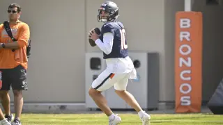 Broncos QB Bo Nix embraces training camp brawl, calls it 'football'