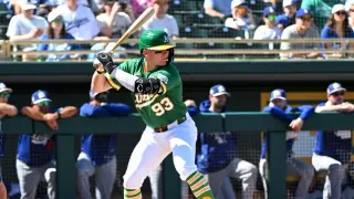 A's prospect Lasko stable after spine surgery following field collision