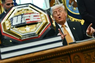 Dana White Reacts to Freedom 250 Belt Unveiling at White House Event