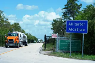 DeSantis Defends Everglades Detention Center as Temporary, Nicknamed 'Alligator Alcatraz'
