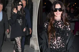 Anne Hathaway Goes Full Sheer, Channeling Pop-Star Vibes at Mother Mary Event