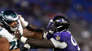 Giants acquire Ravens' DL Okoye for 2028 seventh-round pick