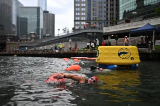Downtown Chicago River Swim Cancelled Over Weather Risks