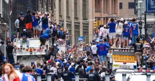 Viral Knicks Parade Trash Can Incident Ends JPMorgan Role