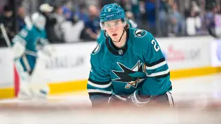 Sharks Shift Lines as Celebrini Misses Game with Lower-Body Injury