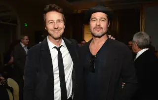 Norton and Pitt’s World Cup reunion sparks Fight Club meme in LA