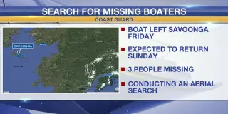 Coast Guard hunts three overdue boaters off St. Lawrence Island
