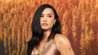 Demi Lovato Shines in Bronze Silk at Camp Rock 3 Premiere