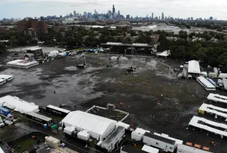 Douglass Park Mud After Riot Fest, Neighbors Call for Restoration