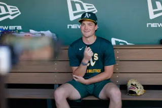Langeliers Returns to Action as A's Eye End-of-Season DH Role; Arnold Injured in Minor League