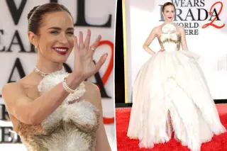 Emily Blunt channels Kate Moss’s 90s edge for Prada 2 premiere hair