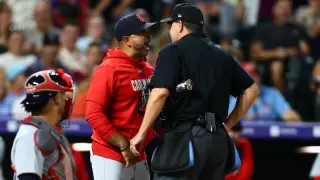 Marmol ejected after umpire orders rookie to straighten hat
