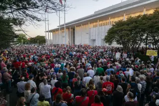 Kennedy Center supporters rally to defend arts as doors stay closed