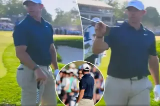 McIlroy shuts down heckler as PGA round slips away