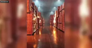 Video Appears to Show Suspected Arsonist Igniting Ontario Warehouse Fire