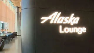 Portland gets a 14,000-square-foot Alaska lounge with Mount Hood mural