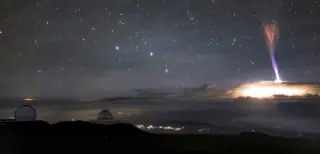 Rare Red Sprites Captured Over Mediterranean Storms