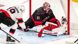 Andersen’s 22-Save Shutout Nets Canes 2-0 Game 1 Win