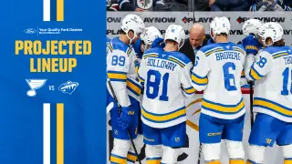 Blues Shuffle Three Forwards Ahead of Minnesota Clash