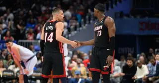 Ex-Heat teammates Herro and Adebayo clash in Vegas over social-media jabs