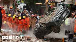 Delhi building collapse sparks rescue fears as protest detention case unfolds