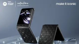 Motorola Unveils Swarovski-Crystal Razr in Matte Black with Leather-Inspired Texture