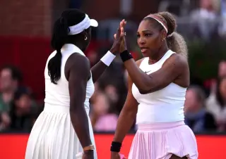 Serena Williams returns to court with Mboko, clinching doubles win at Queen's Club