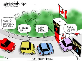 Luckovich cartoon lampoons Trump tariffs as Daily Kos seeks reader support
