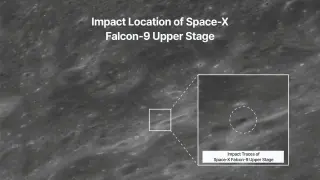 Danuri Captures New Crater From SpaceX Falcon 9 Moon Impact