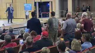 Nebraska Town Hall: Flood Faces Backlash Over Iran War and DOJ Fund
