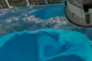 Coccolithophore Blooms Paint the Black Sea Turquoise