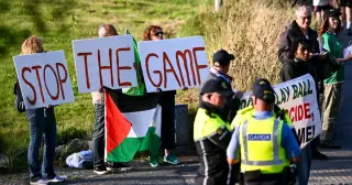 Ireland and Israel soccer doubleheader proceeds amid fierce protests and verbal clashes