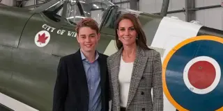 Kate and George Take Flight Together for Armed Forces Day
