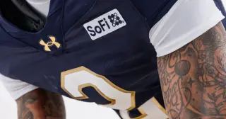 Notre Dame lands historic SoFi jersey patch deal