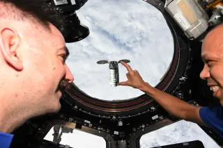 Cosmic prank: ISS crew pull off optical illusion with Cygnus XL