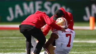 49ers rookie Stribling escapes major injury; MRI planned for ankle