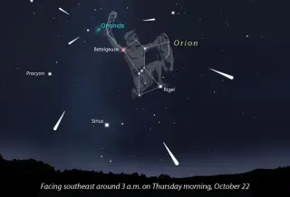 Orionid Meteor Shower Peaks Oct 22: Halley's Comet Debris Offers Brief Dark-Sky Window
