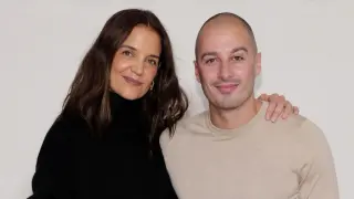 Katie Holmes and Jason Yarmosky Showcase Coordinated Style at JFK