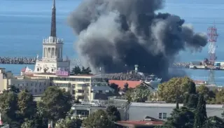 Ukrainian naval drone hits Russian-flagged vessel in Sochi port, disrupting logistics