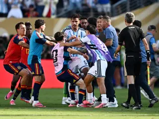 FIFA charges Argentina over World Cup final melee and Falklands banner