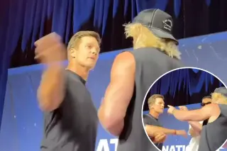 Brady slaps Logan Paul at Fanatics Fest as Towns intervenes
